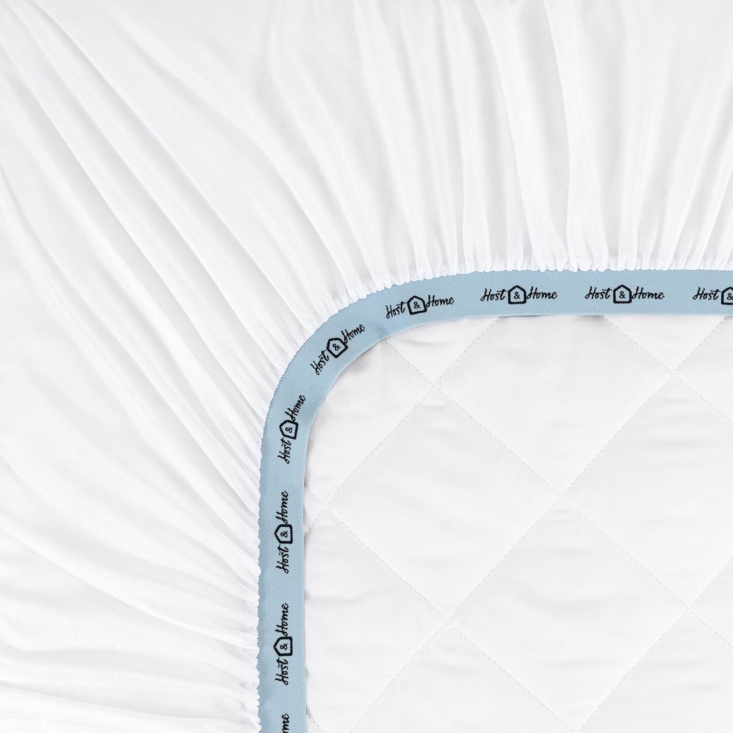 image:imageArkwright Waterproof Mattress Pad Cover Full 15 in Drop Quilted Mattress Protector Cover Breathable Soft Polyester Microfiber Deep Pockets Machine Washable Mattress Topper White1
